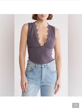 Intimately by Free People Classic Twist Lace Brami Crop Tank Sz S NWOT